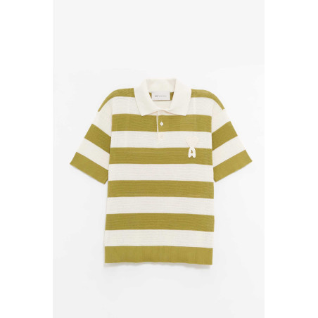 AMI BLANC CREME MATCHA AMI DE COEUR PATCH POLO